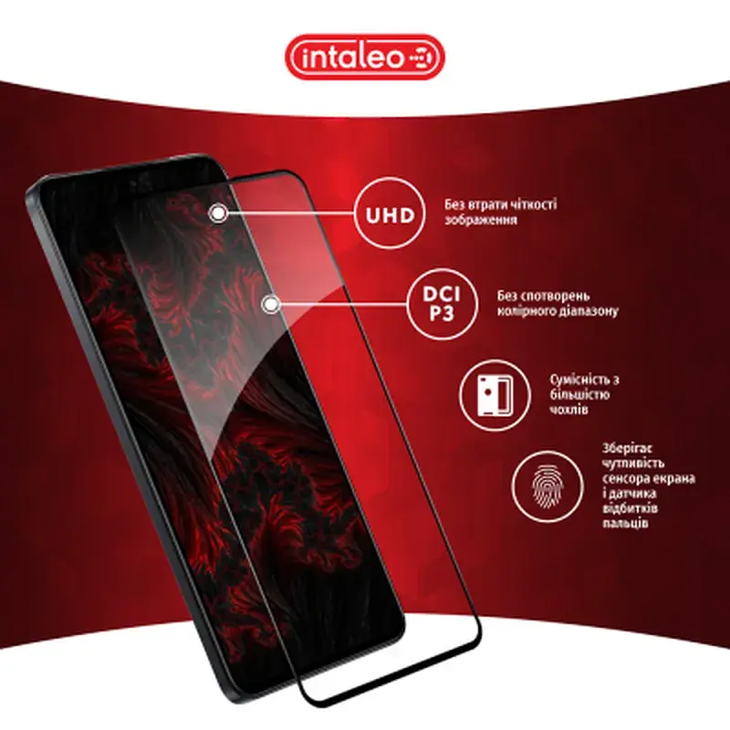 Скло захисне Intaleo Full Glue Xiaomi 13T Pro Black (1283126582622) - фото 4