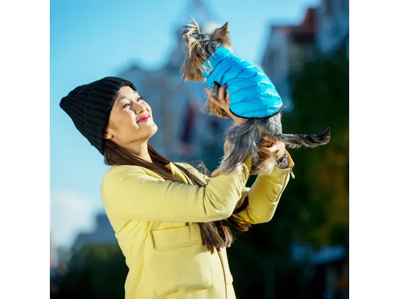 Курточка для животных Airy Vest Lumi двусторонняя M 40 мятно-голубая (2251) - фото 3