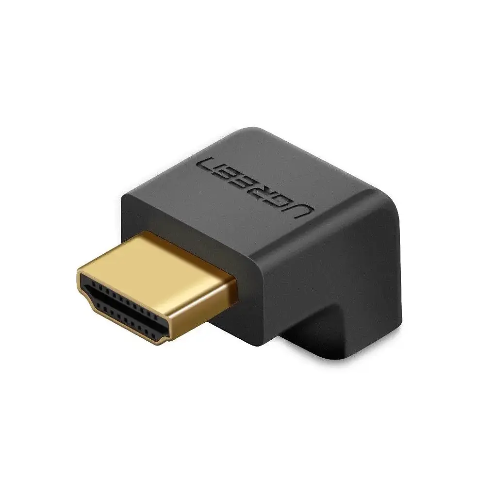 Переходник HDMI M to HDMI F 90° corner Down HD112 black Ugreen (20109) - фото 2