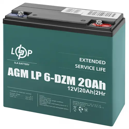 Аккумулятор LogicPower LP 6-DZM-20 Ah AGM - фото 2