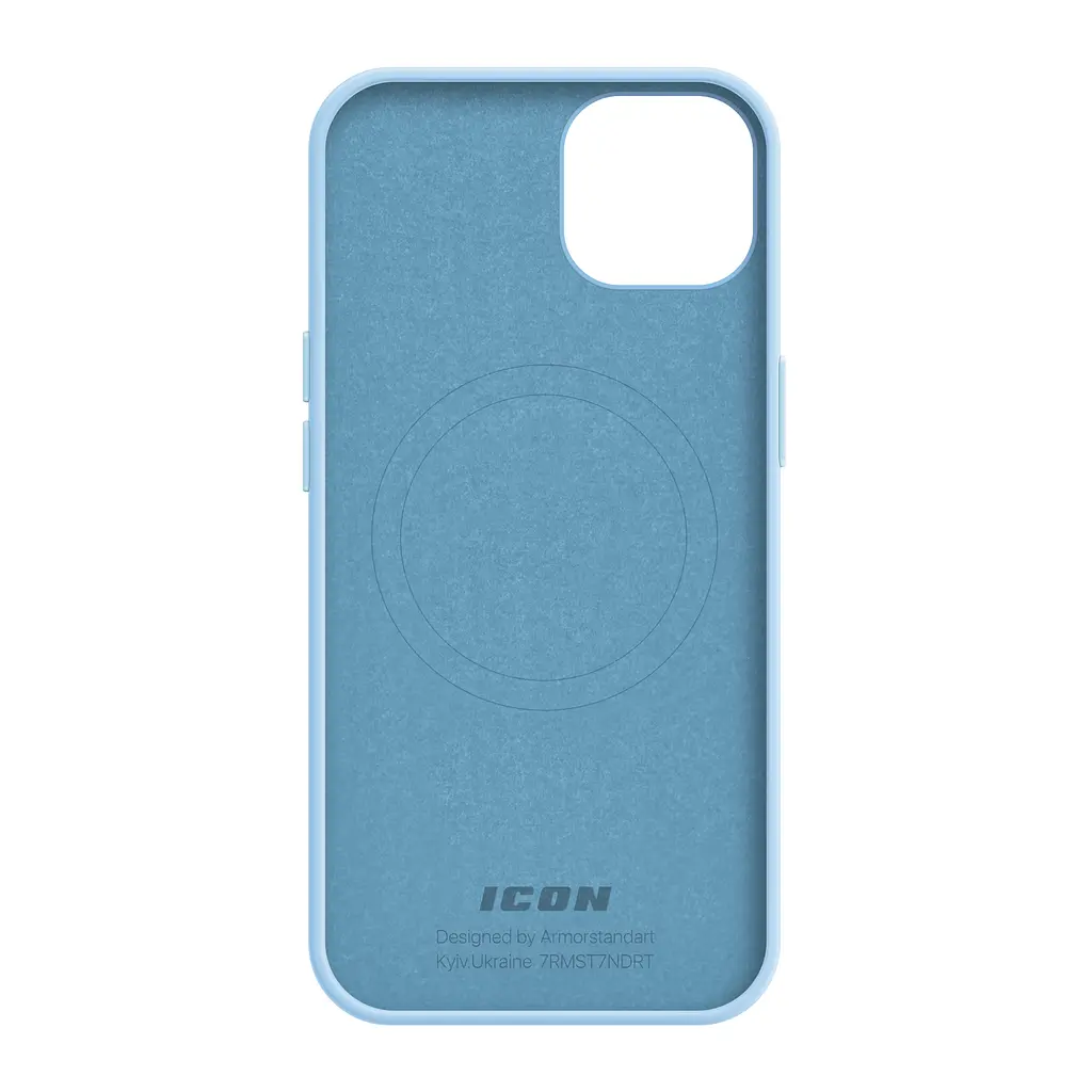 Силиконовый чехол с MagSafe для Apple iPhone 14, ICON2 MagCase, голубой, противоударный, панель с мягкой подкладкой, защита всего корпуса, поддержка беспроводной зарядки, совместим с защитными стеклами и пленками, ArmorStandart (ARM68390) - фото 2