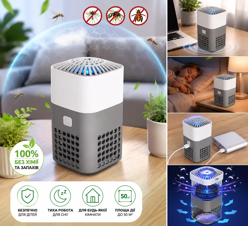 Портативний відлякувач комах Mosquito Repellent USB до 50 м² - фото 6