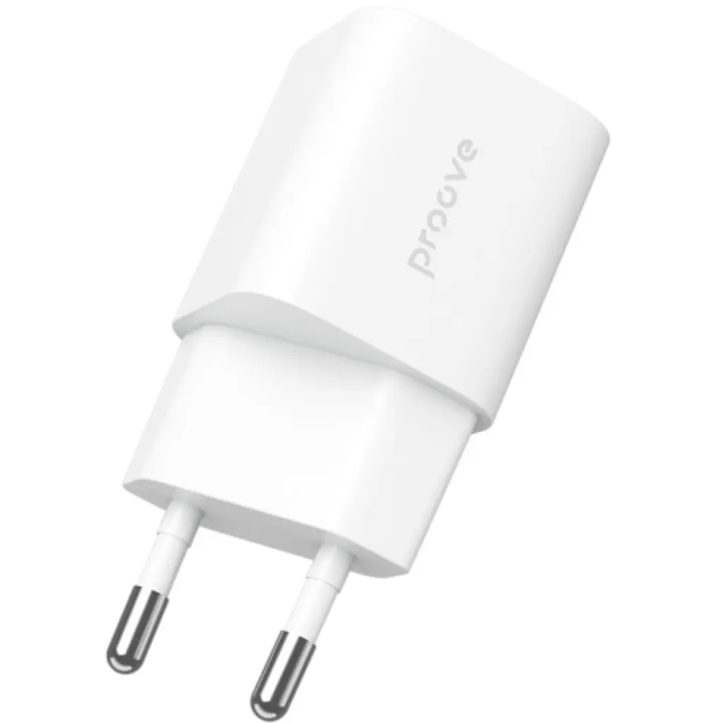 Сетевое зарядное устройство Proove Silicone Power Plus 20W USB-C/USB-A White (WCSP2011002) [130278] - фото 3