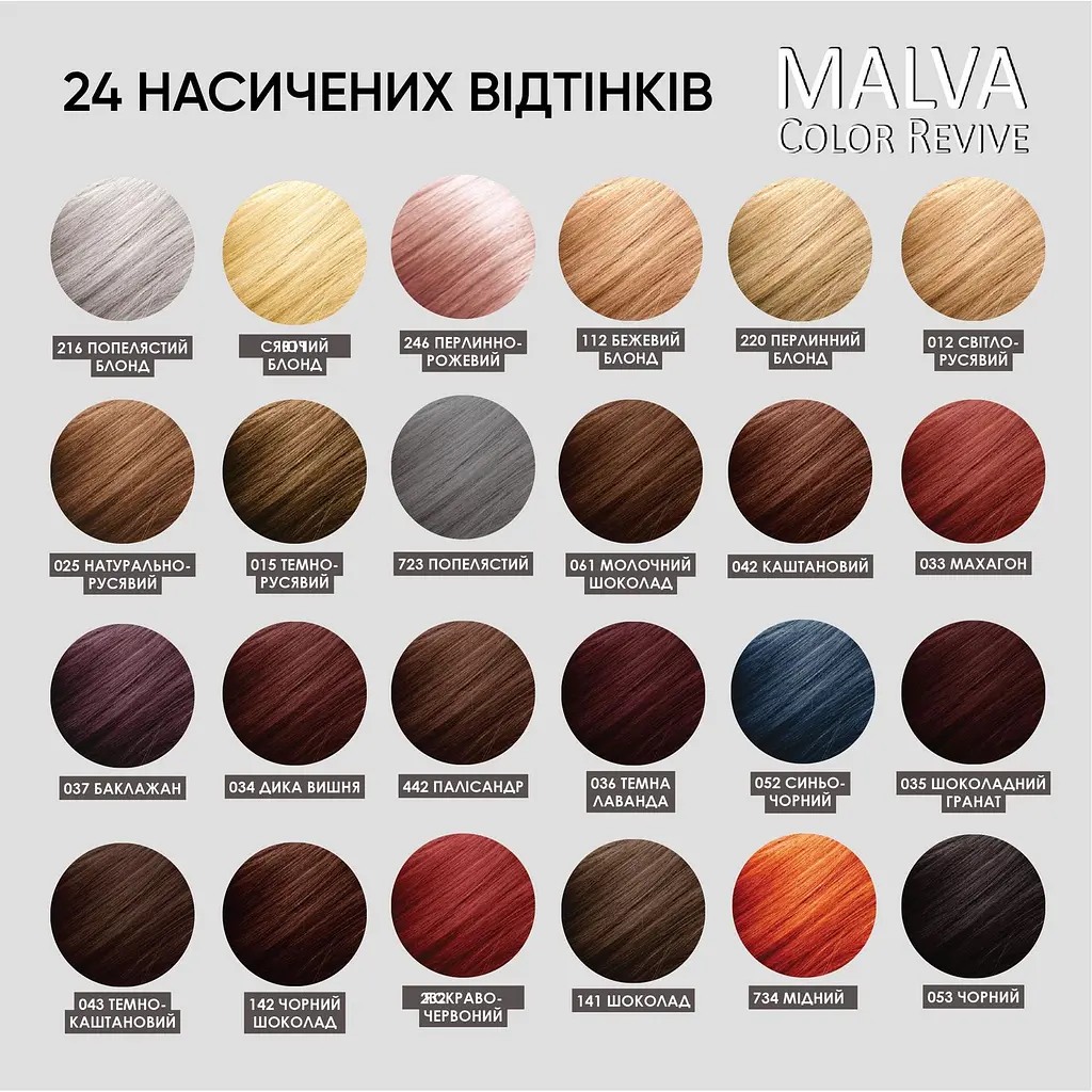 Стійка крем-фарба для волосся Malva Color Revive відтінок 37 баклажан 103 мл - фото 4