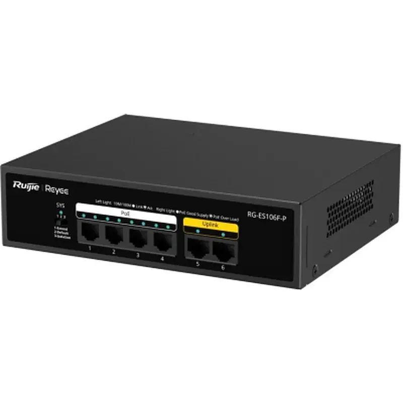Комутатор мережевий Ruijie Networks RG-ES106F-P - фото 3