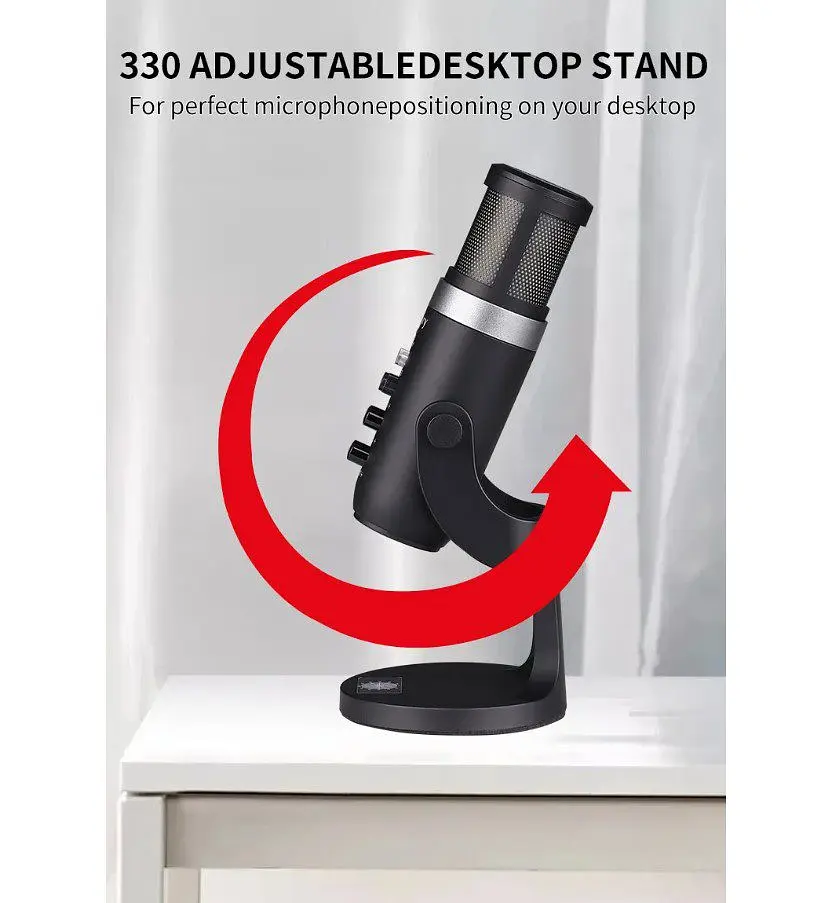 Професійний студійний конденсаторний мікрофон Jmary MCPW9 USB Black - фото 13