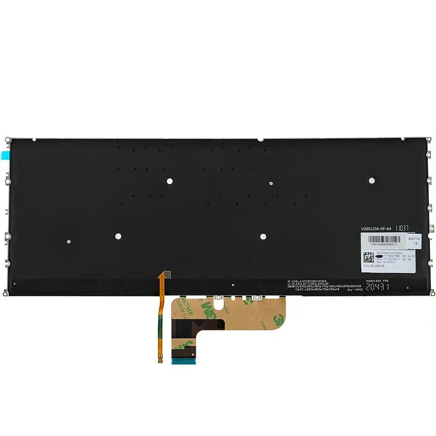Клавіатура для ноутбука LENOVO (Yoga 9-14ITL5) rus чорний без фрейму підсвічування клавіш - фото 2