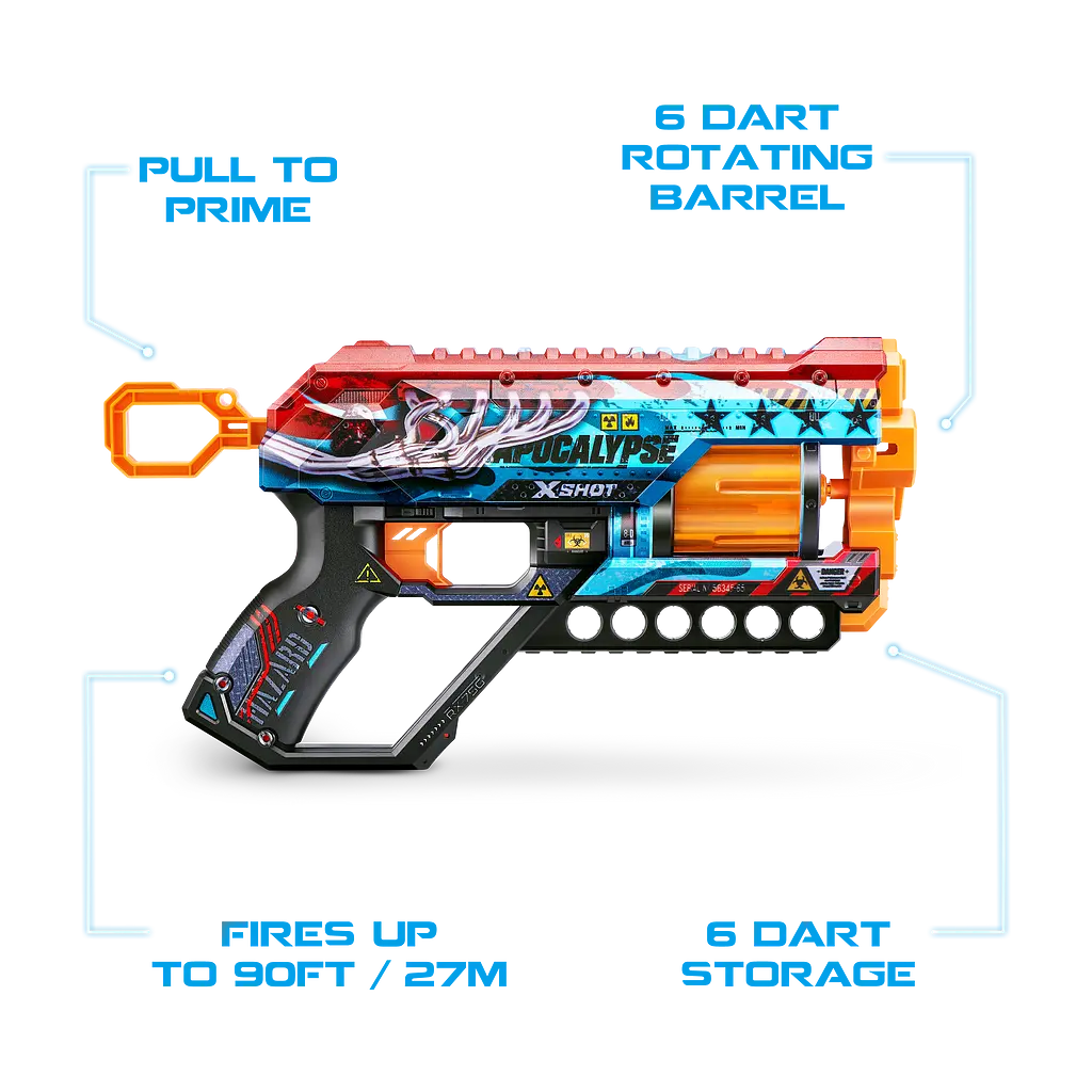 Швидкострільний бластер Zuru X-Shot Skins Griefer Apocalypse, 12 патронів (36561E) - фото 7