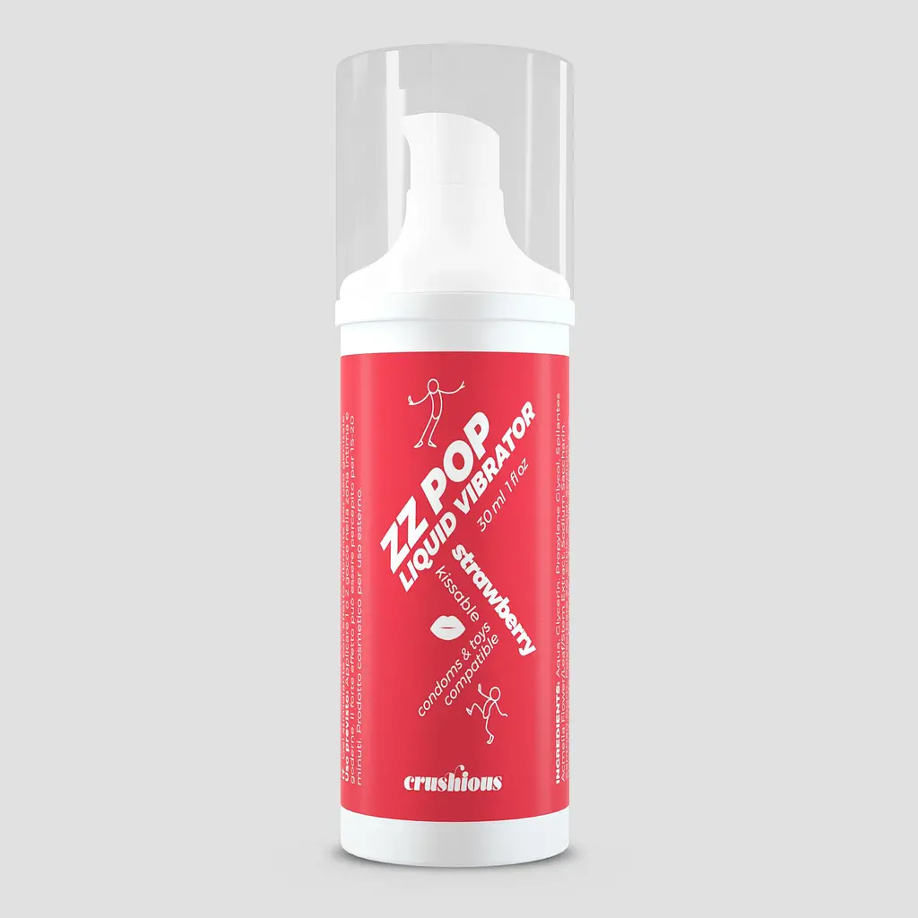 Рідкий вібратор Crushious Zz Pop Strawberry, 30 мл - фото 3
