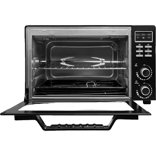 Електродуховка Liberton LEO-501E Black, 2000W, 50л, 70-250 °C, 3 режими приготування, конвекція, підсвічування, гриль, деко, тримач для деки та рожна, піддон для жиру, рожен - фото 2