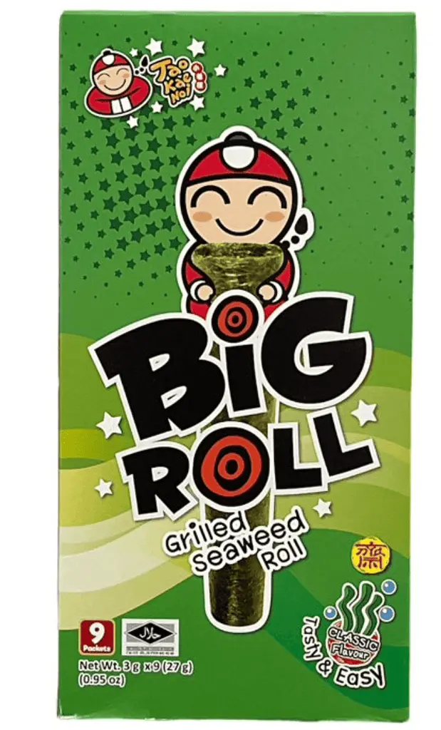 Чіпси Норі Tao Kae Noi Grilled Seaweed Big Roll Classic Flavor 9шт × 3г - фото 3