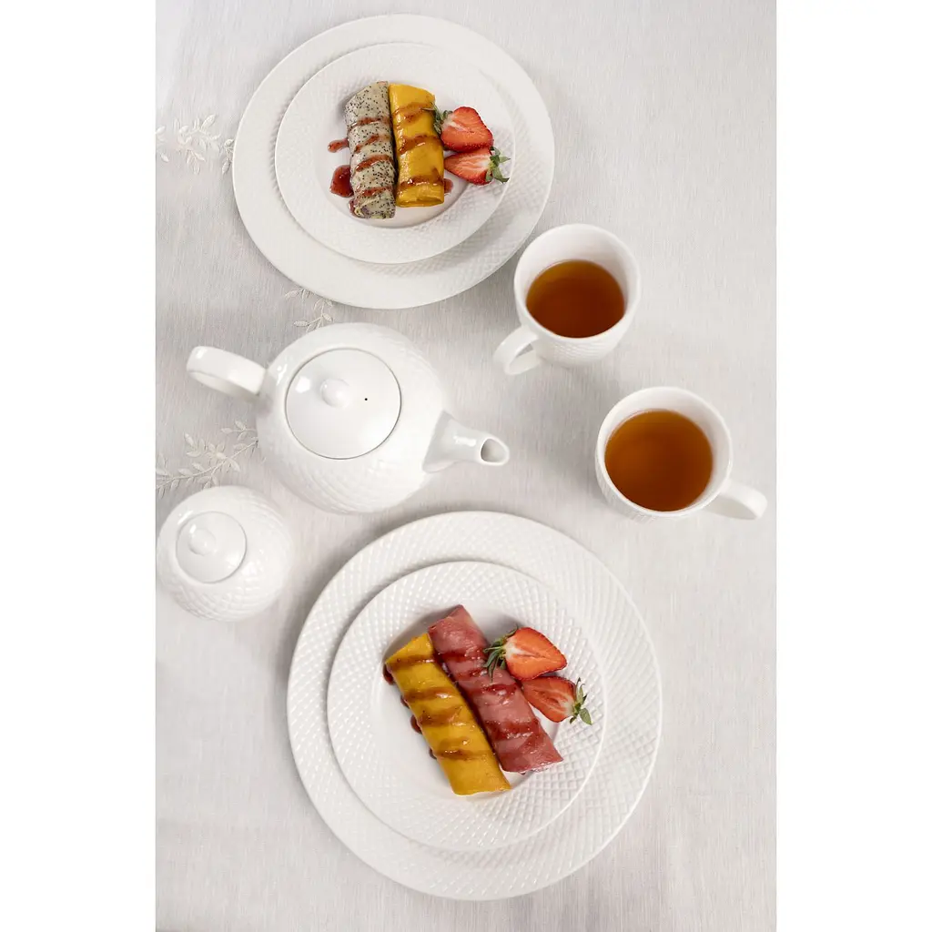 Набор фарфоровых обеденных тарелок Krauff из коллекции Лизы Глинской 27 см 4 шт. (21-316-007) - фото 9