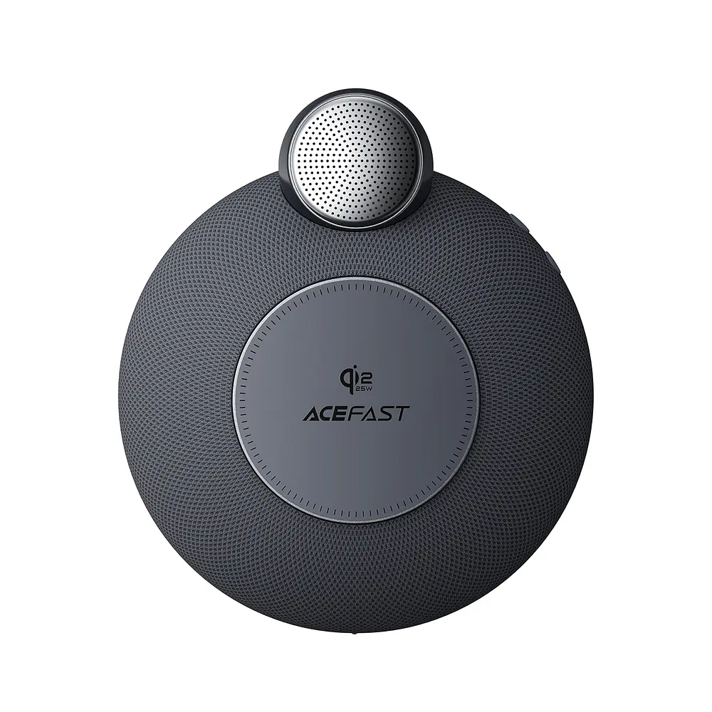 Портативна колонка ACEFAST K10 Air speaker with wireless charger Metal Grey - фото 2