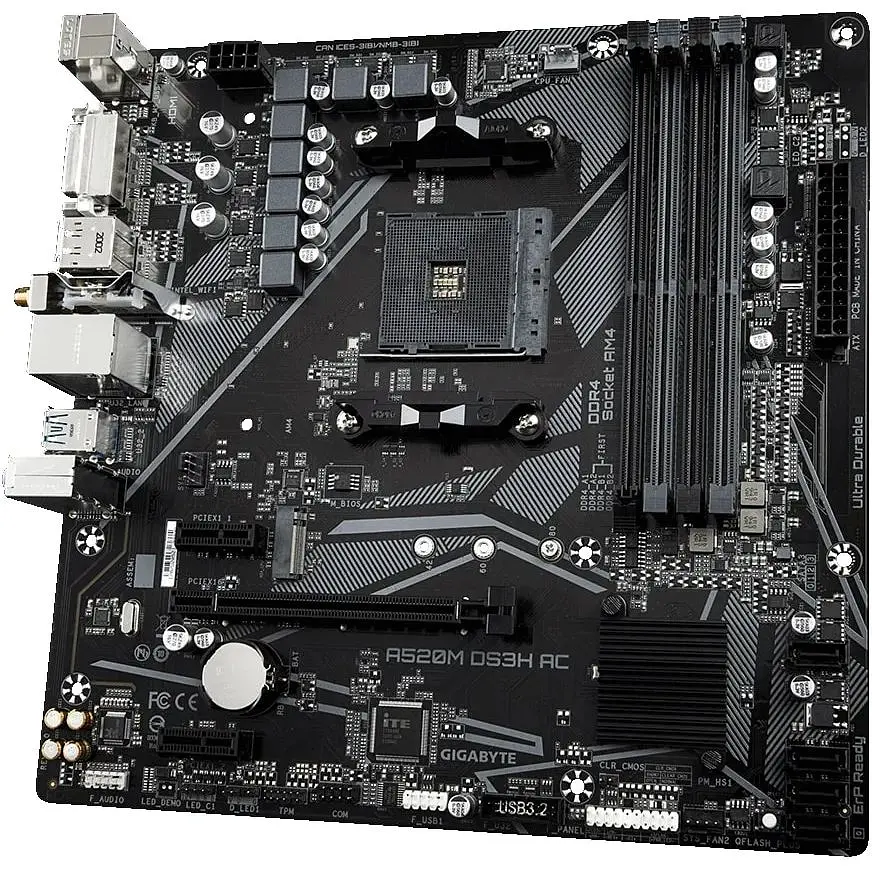 Материнская плата Gigabyte A520M DS3H AC Socket AM4 - фото 4