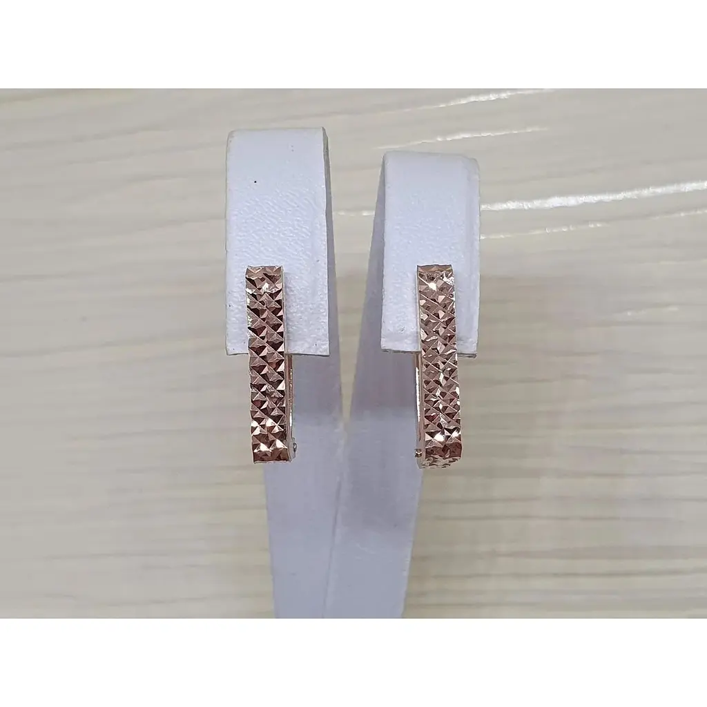 Золотые серьги Favoritum с алмазной гранью. 210178_А - фото 2