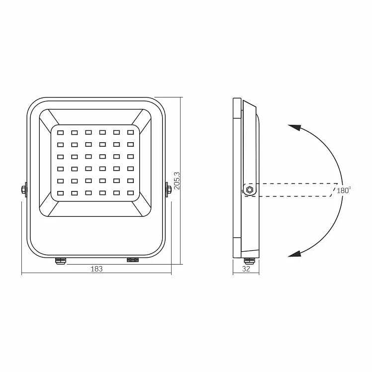 LED прожектор Videx 50W RGB 220V (VL-F3-50-RGB) (27162-000) - фото 6