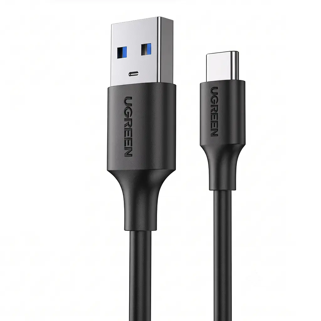 Кабель UGREEN US184 USB-A - USB-C USB 3.0 3 А 1,5 м чорний (20883)