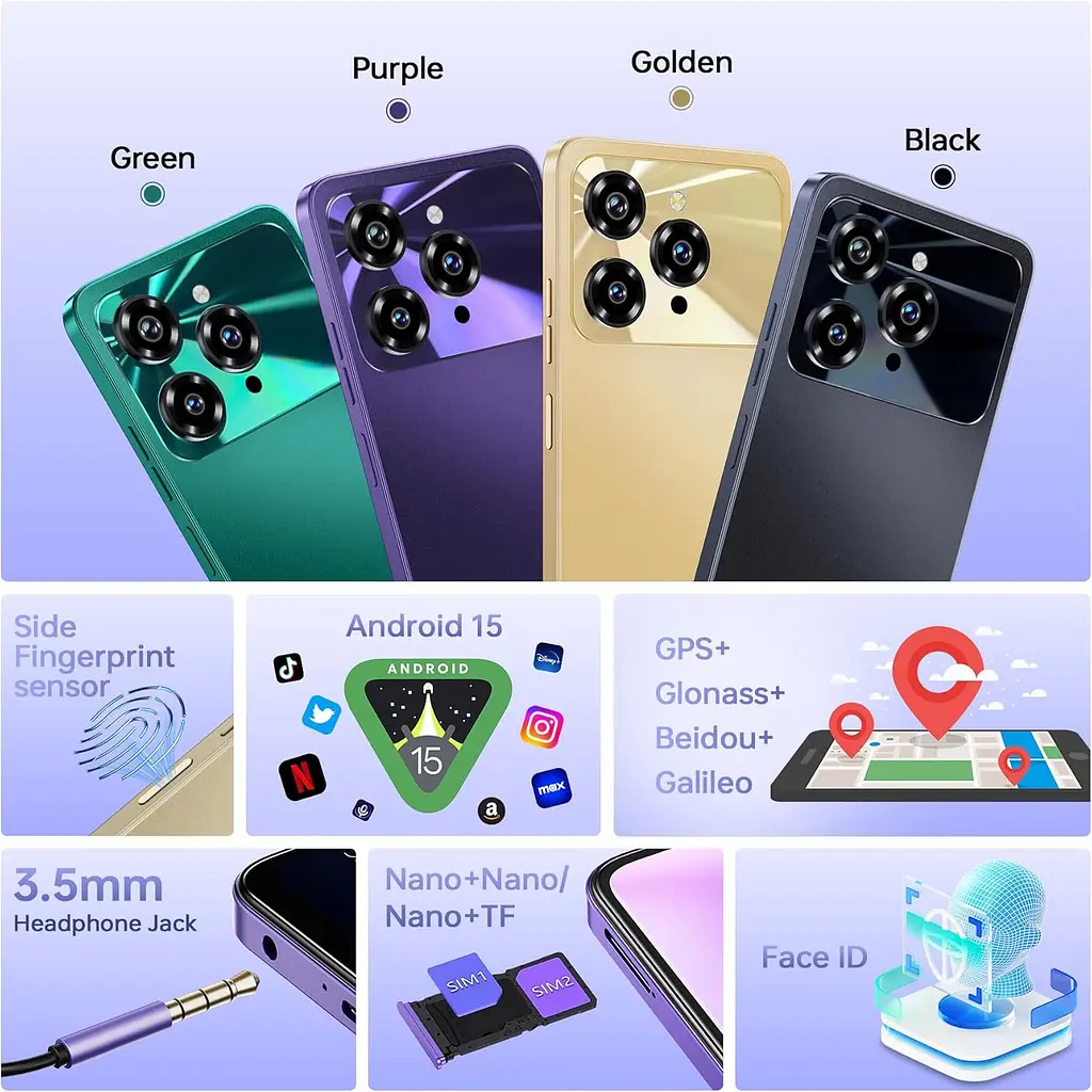 Смартфон Oukitel C6 5G 6.8" HD+ /12GB/512GB/ Dimensity 6300 /5150mAh/ 50+5Мп / Green - фото 5