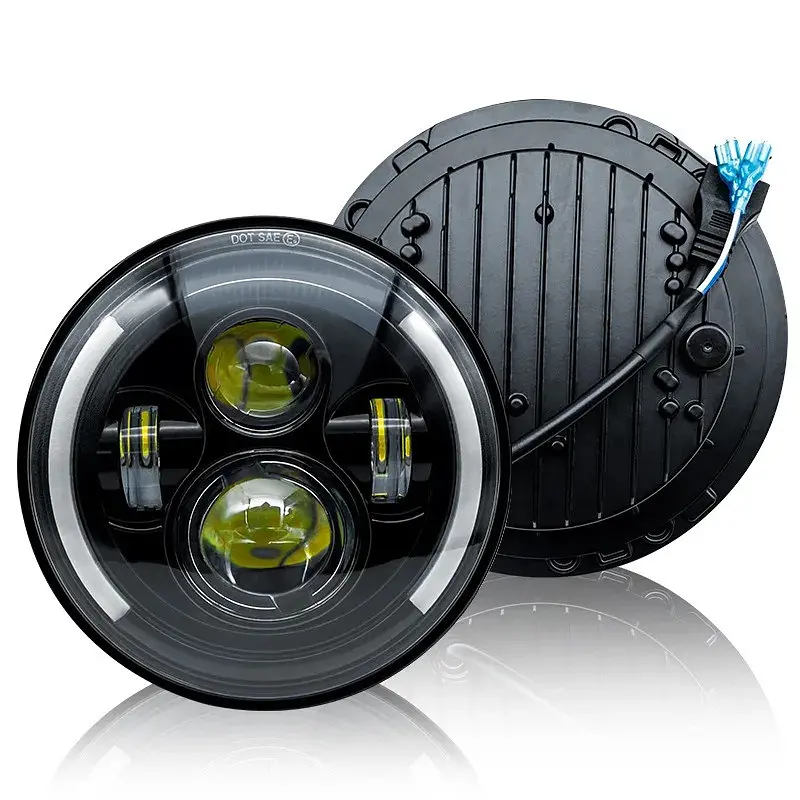 Фара LED ВАЗ 2101 2121 ГАЗ КАМАЗ УАЗ іномарки 7" (d=178 мм) 60W (ближній+далекий+ходові вогні) - фото 3