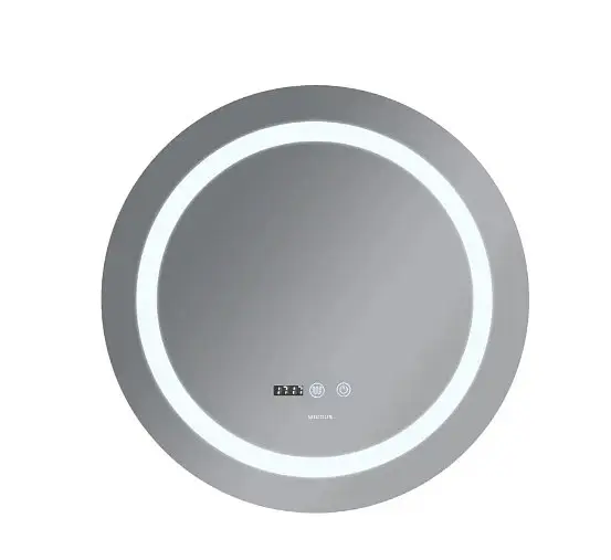 Дзеркало Mixxus PLAIN MC02-60-CASE з LED Touch, Anti-fog, димером, рег. яскравості, годинником (MI6661) - фото 3