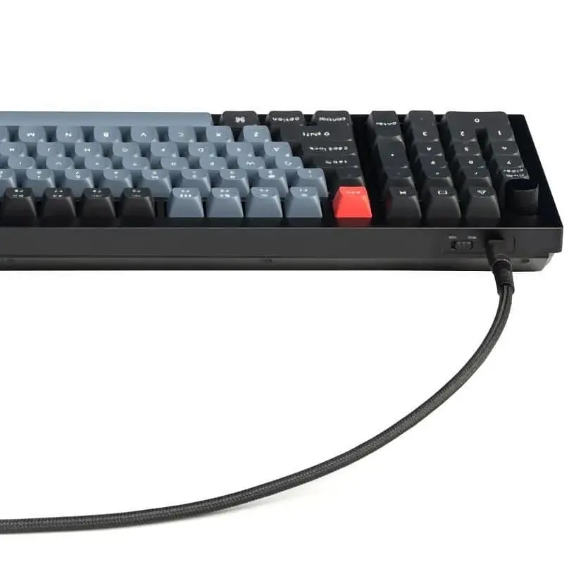 Кабель Keychron USB-A/USB-C USB-C заряджання/синхронизации Keychron, 1м, Type-C, Double-Sleeved Geek, черный (CAB21_KEYCHRON) - фото 3