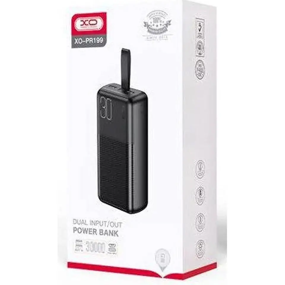 Внешний аккумулятор XO PR199 30000mAh 22.5W Black [123250] - фото 6