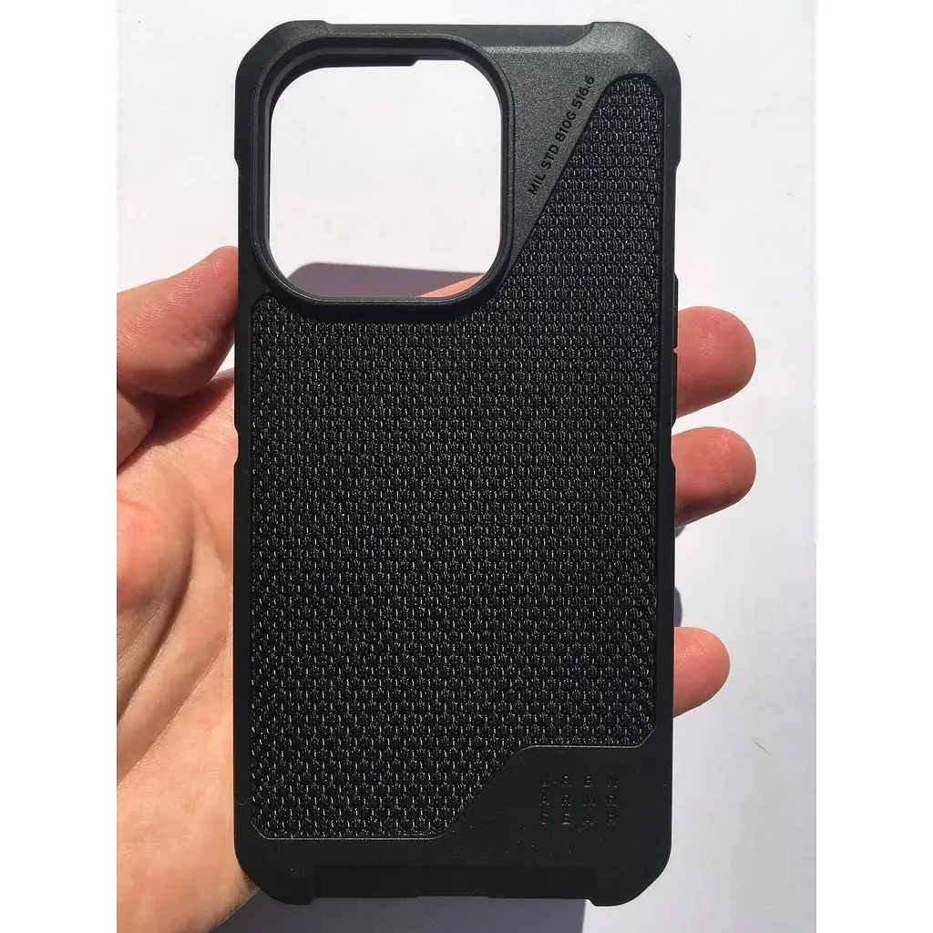 Оригинальный противоударный чехол UAG Metropolis LT MagSafe для iPhone 15 Pro (6.1") Kevlar Black 114277113940 - фото 4