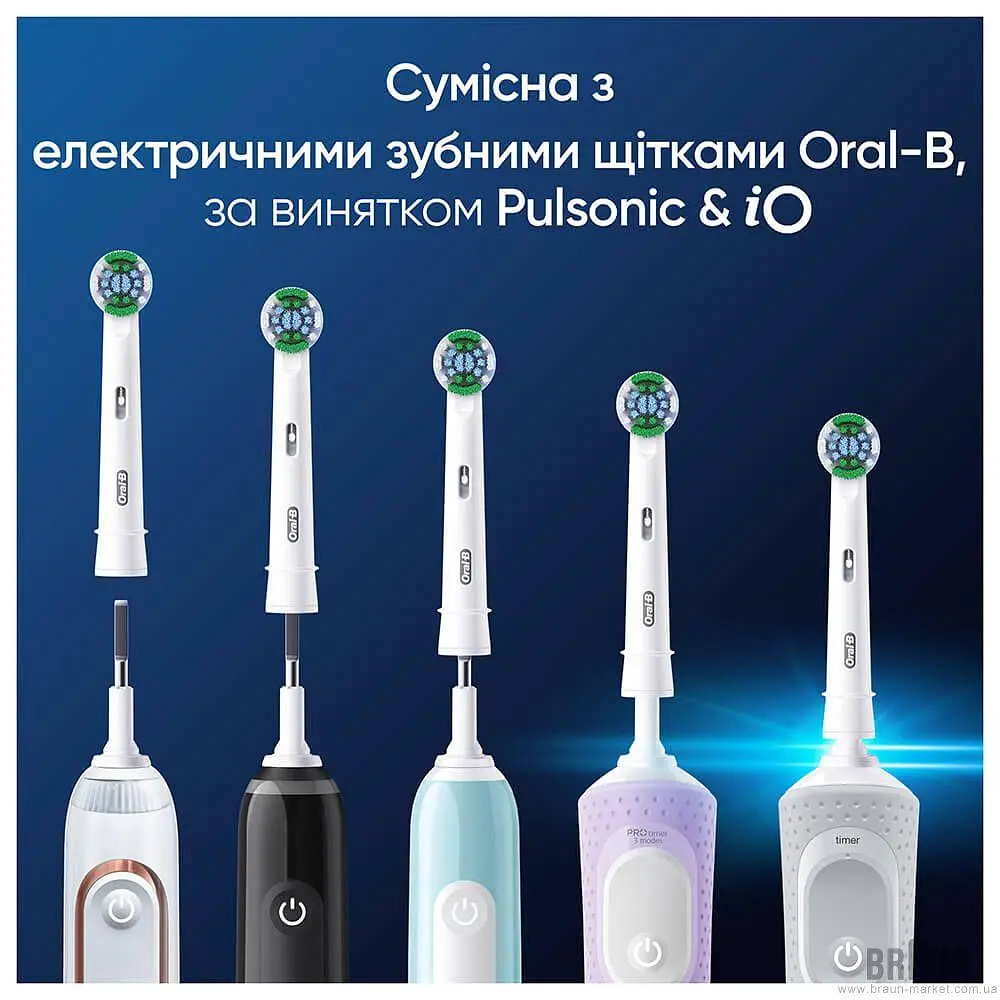 Набір насадок для зубної щітки - 4 штуки Oral-B EB20RX Pro Precision Clean 4шт (8006540895351) - фото 7