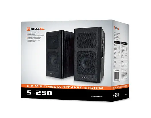 Компьютерные колонки 2.0 REAL-EL S-250 - фото 5