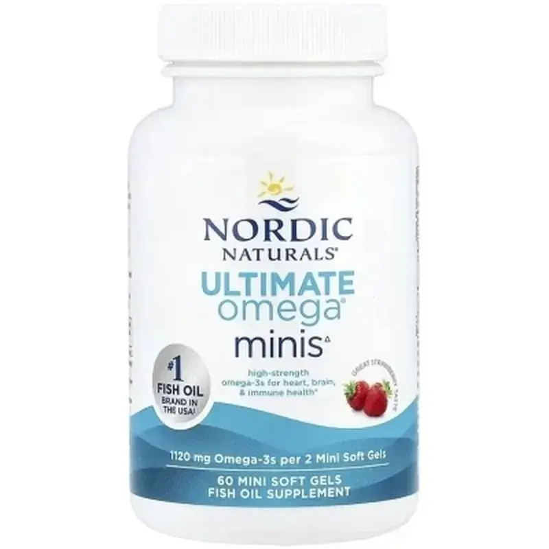 Вітамінно-мінеральний комплекс Nordic Naturals Риб'ячий Жир, Омега-3, 1120 мг на порцію, смак полуниці, Ultimate Om (NOR-06100) - фото 3