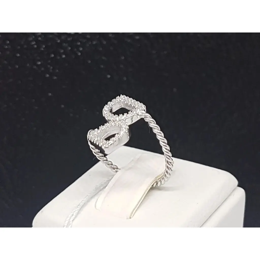 Срібне кільце Золотий квартал з фіанітами. Артикул 1565 16 16,5 - фото 2