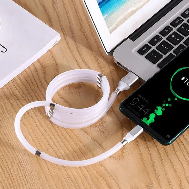 Кабель SuperCalla MicroUSB на магнітах White (vol-774) - фото 3