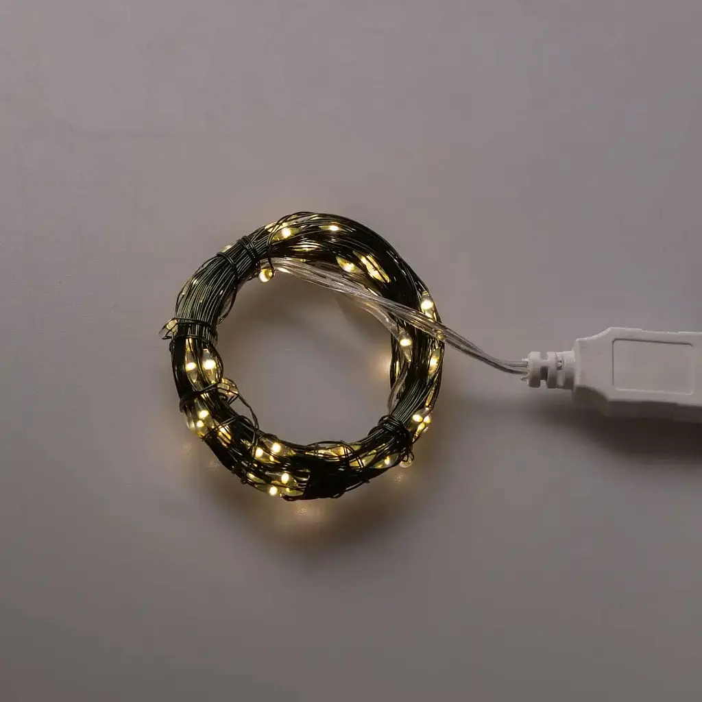 Гирлянда Роса GarlandoPro нить GarlandoPro 100 LED длина 10 м от USB зеленая, желтая (USB100L10MGY) - фото 8