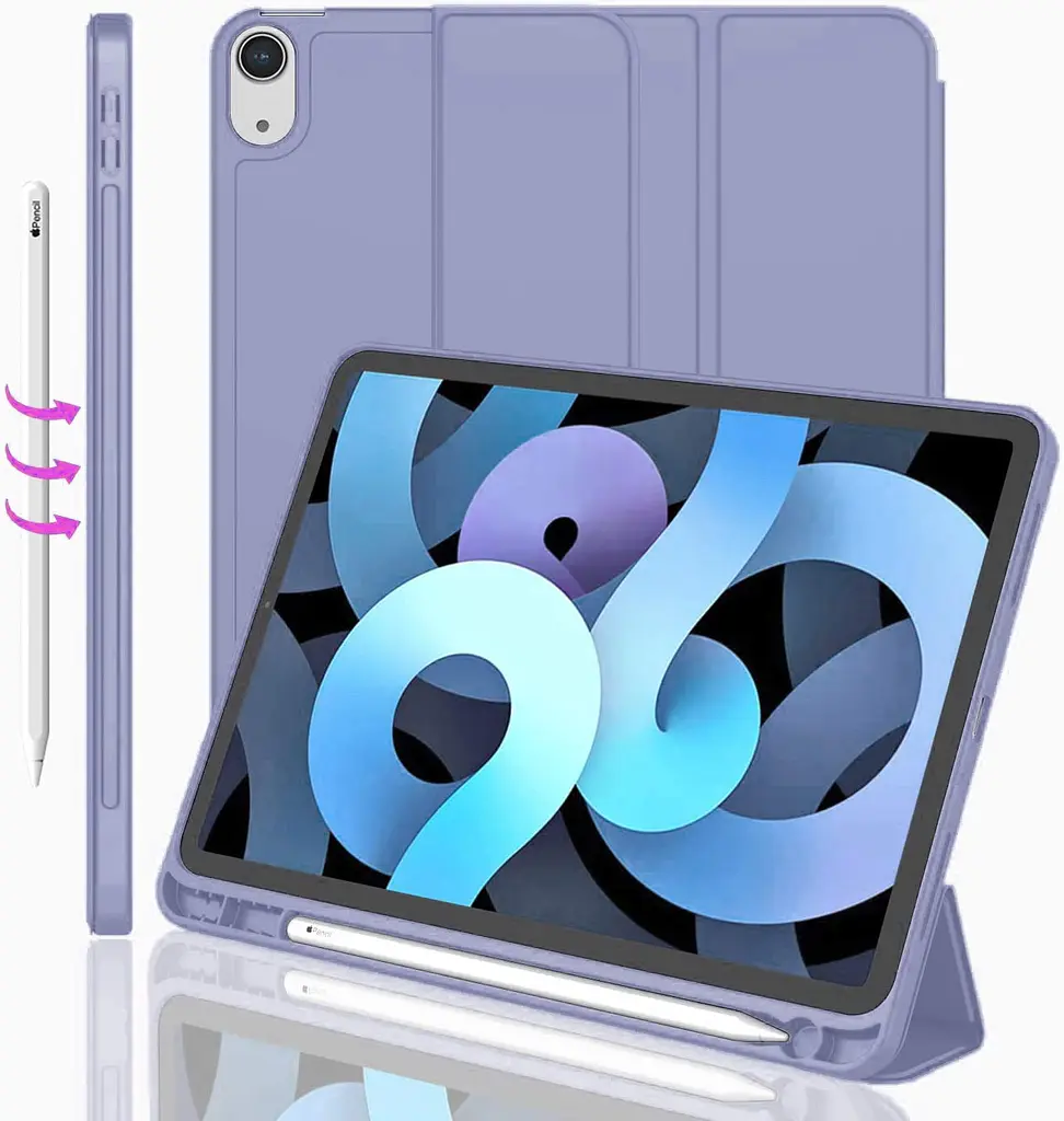 Чохол-книжка BeCover Tri Fold Soft TPU з кріпленням Apple Pencil для Apple iPad Air 11" M2/M3 2024/2025 Purple (711404) - фото 3