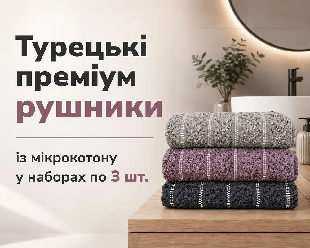 Набір турецьких махрових рушників Cestepe MicroCotton Premium 3 штуки 50x90 Multi 3 щільність 600 г/м2 - фото 2