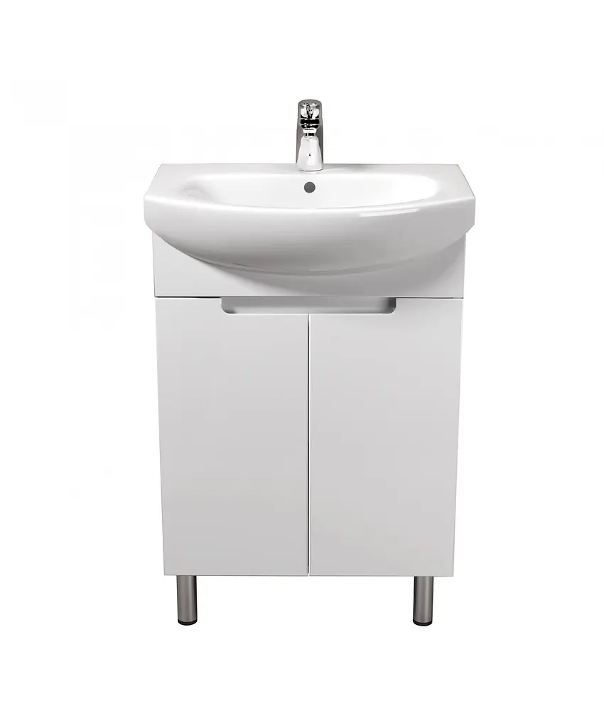 Тумба Мойдодир Tetris White 60 з умивальником Runa 60 Білий - фото 4
