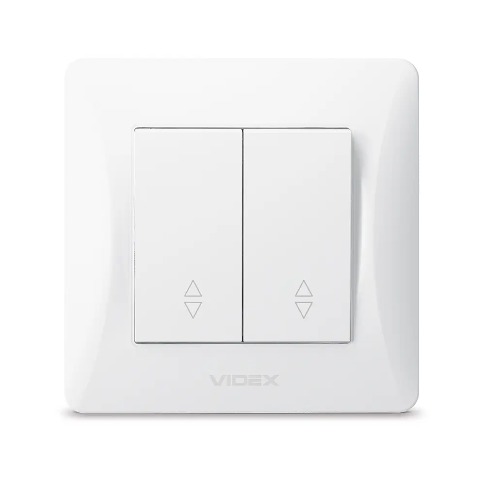 Вимикач двоклавішний Videx Binera прохідний білий (VF-BNSW2P-W) - фото 2