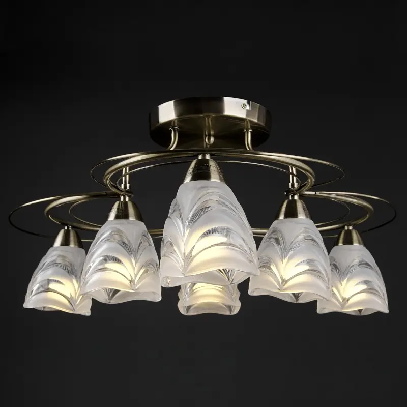 Люстра потолочная Brille классическая в зал E14 40W BZ (LK-514C/6) - фото 3