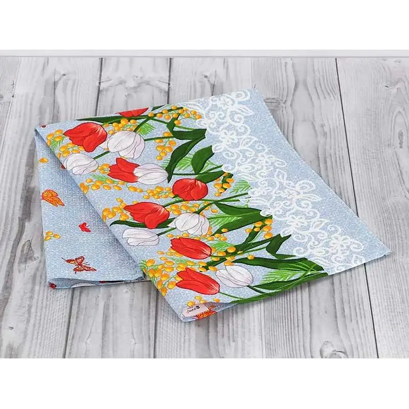 Полотенце вафельное Руно Весенние цветы набивные комбинированные 45х80 см (202.15_Весняні квіти_1) - фото 2