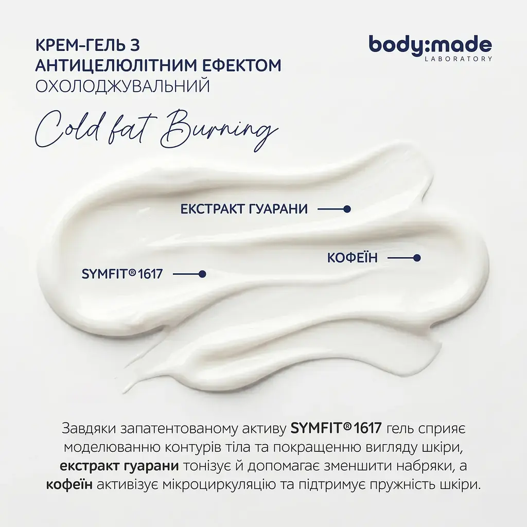 Крем-гель з антицелюлітним ефектом охолоджувальний BodyMade 200 мл - фото 5