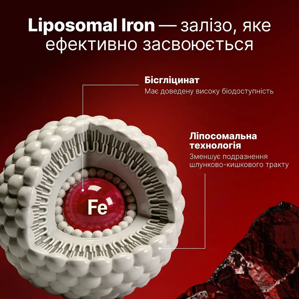Залізо бісгліцинат Perla Helsa Liposomal Iron Vitamin C + MCT Oil 60 шт. - фото 5