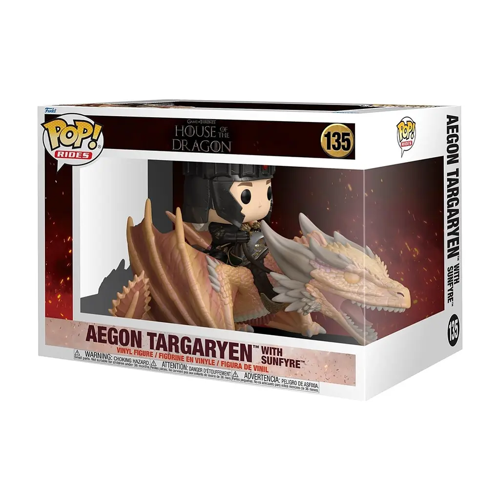 Фігурка Funko Pop Rides серії Дім Дракона S4 - Ейґон Тарґарієн і Сонцежар (83460) - фото 2