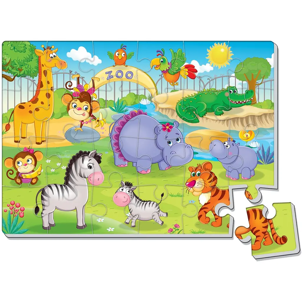Мягкие пазлы Vladi Toys Малюк зможе А4 Зоопарк 24 элементов (VT1102-17) - фото 2