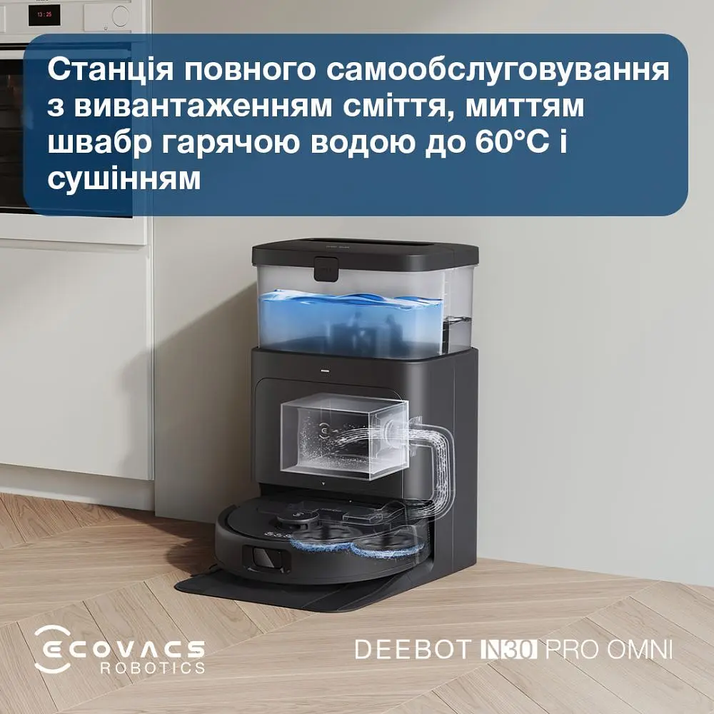 Робот-пилосос Ecovacs Omni N30 Pro (YDLX11-1) Black (YDLX11-1 Black) - фото 8