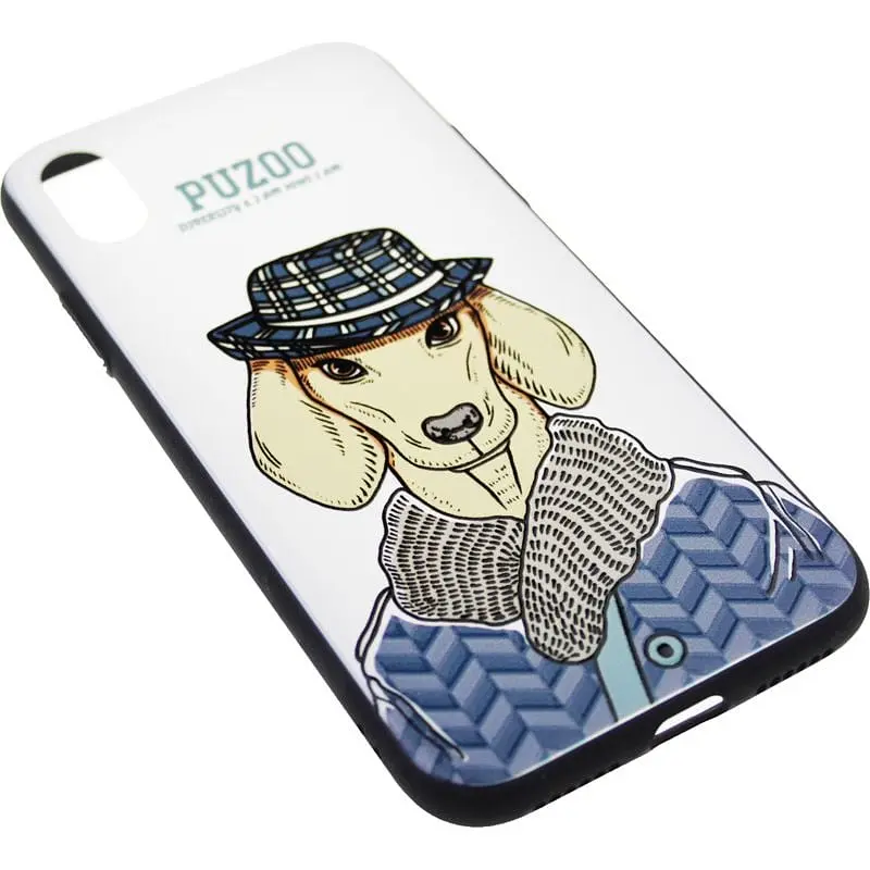 Чохол-накладка PUZOO Artdog Phone iPhone X White Ravan - фото 2