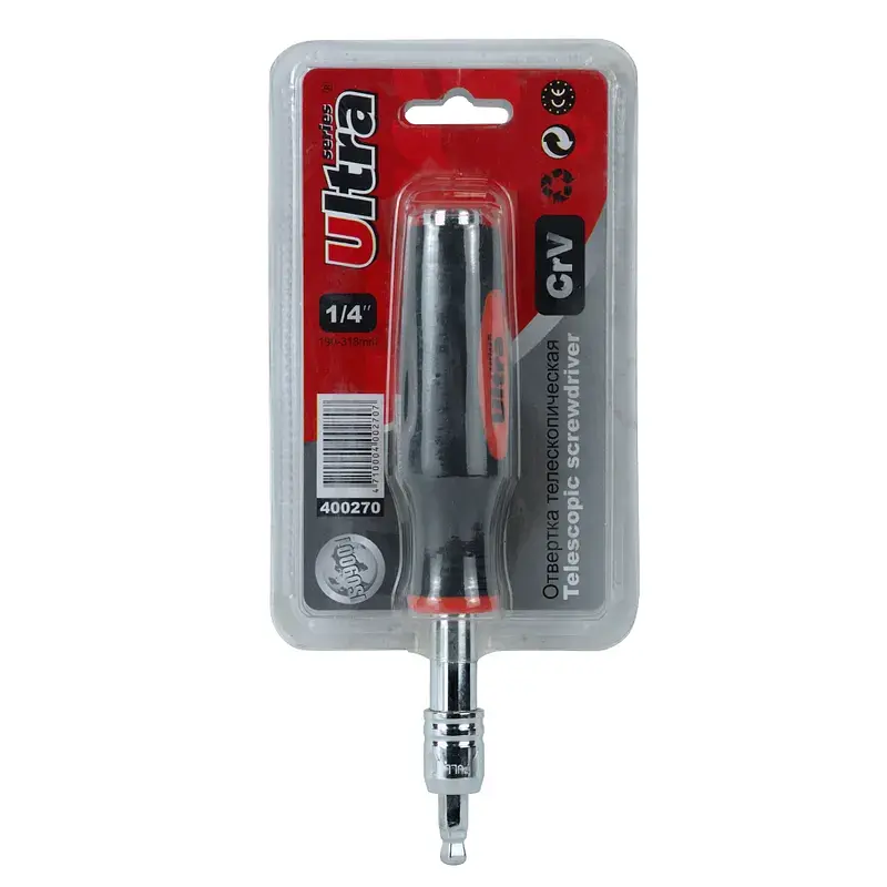 Викруткова рукоятка 1/4" телескопічний 190-318мм ULTRA (400270z) - фото 2