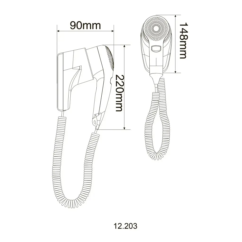 Фен Hotec 12.203 ABS White - фото 3