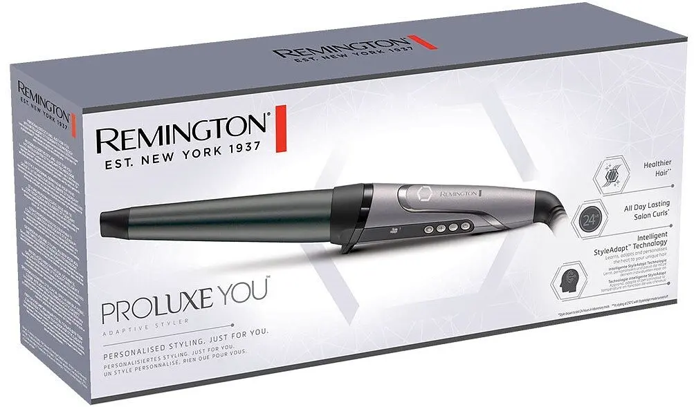 Плойка Remington ProLuxe, конусна, темп.режимів-9, D-19-32mm, 130-210С, кераміка, сріблястий - фото 9