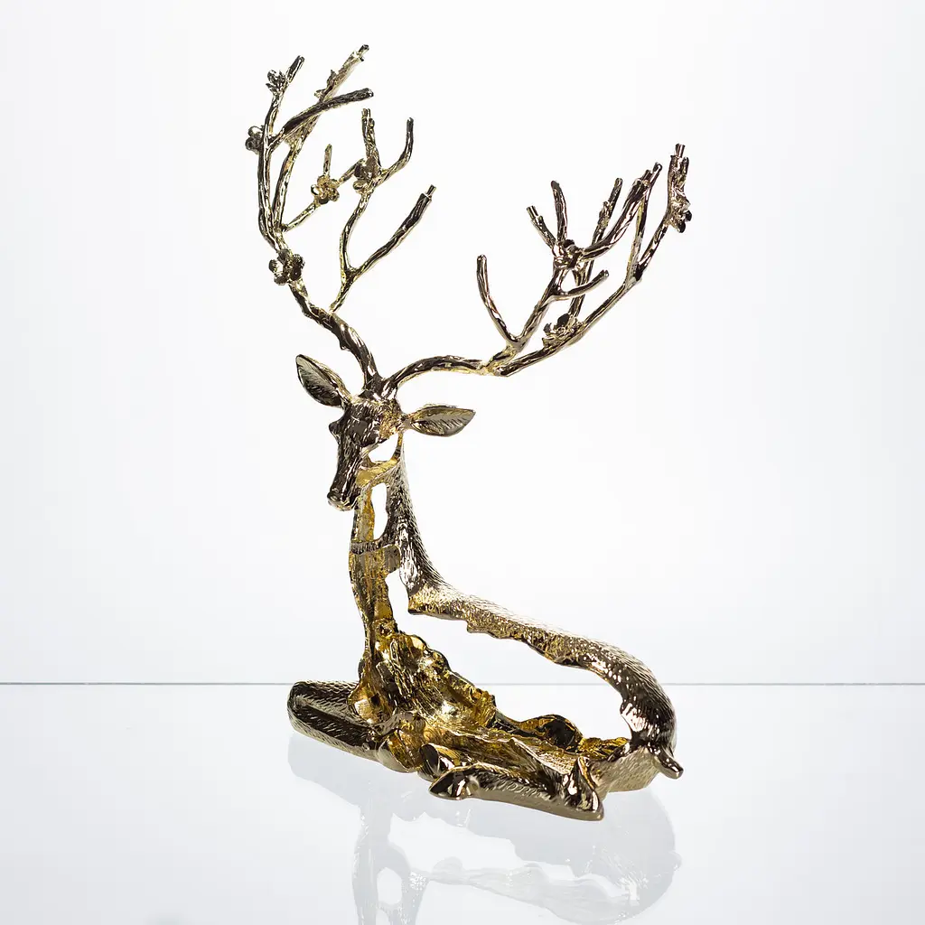 Декоративна фігурка Yiwu Lying Deer 20х8х25 см металева статуетка колекційна для дому декор напівпрозора HP-7-16 - фото 9