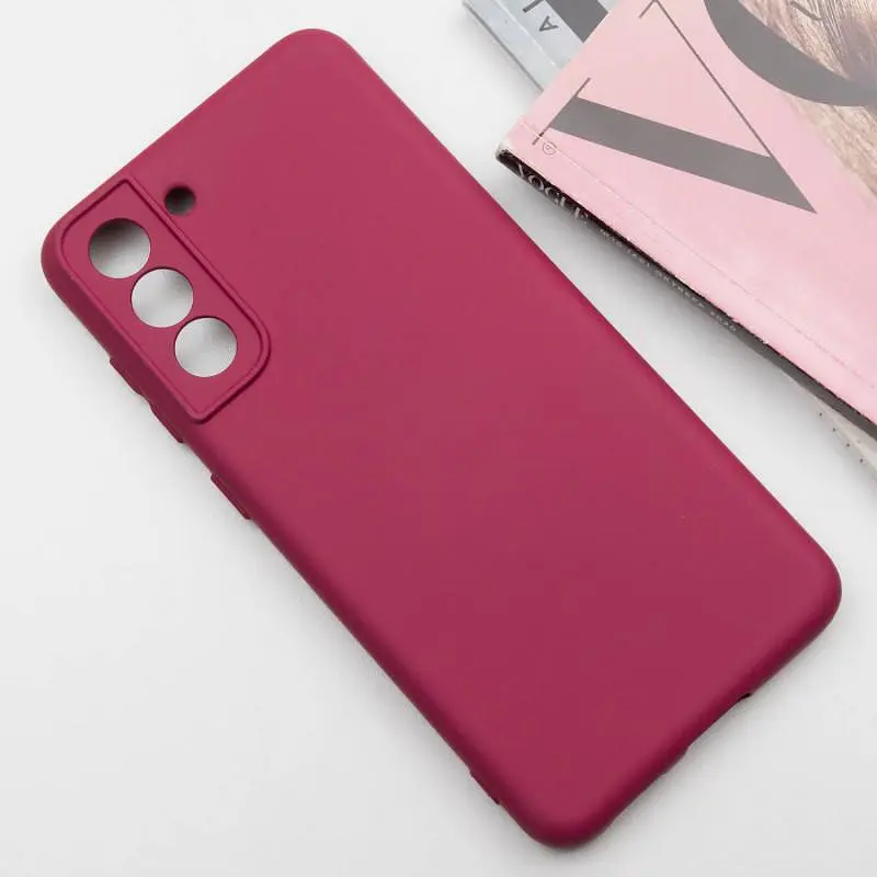 Чохол TPU GETMAN Liquid Silk Full Camera для Samsung Galaxy S21 Бордовий / Marsala - фото 2